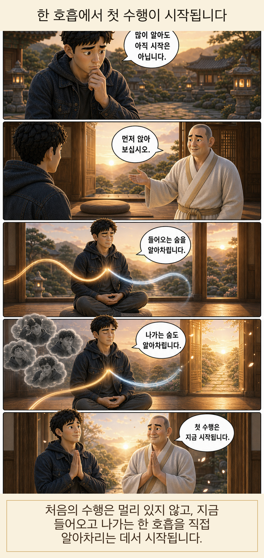 한 호흡에서 첫 수행이 시작됩니다 웹툰