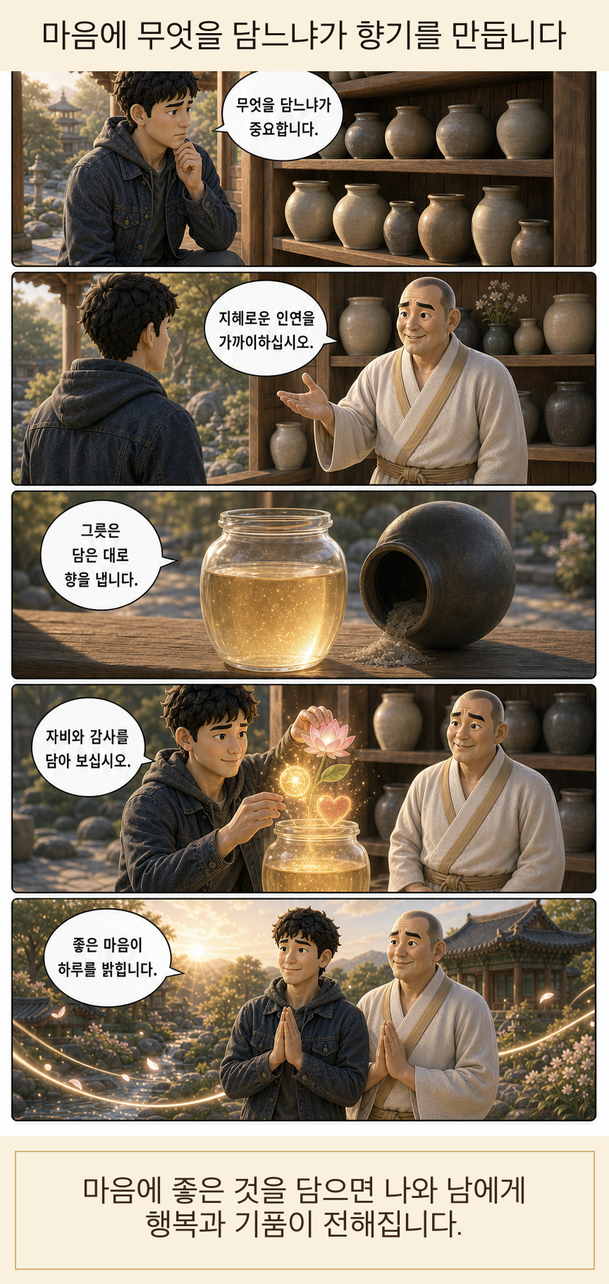 마음에 무엇을 담느냐가 향기를 만듭니다 웹툰