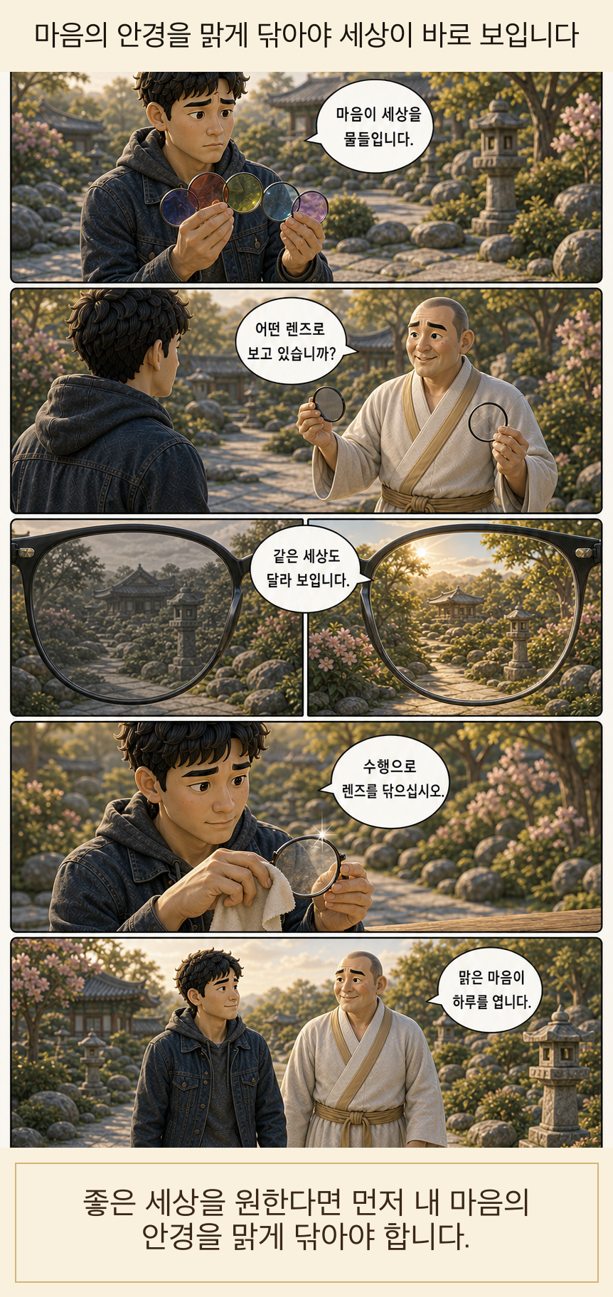 마음의 안경을 맑게 닦아야 세상이 바로 보입니다 웹툰