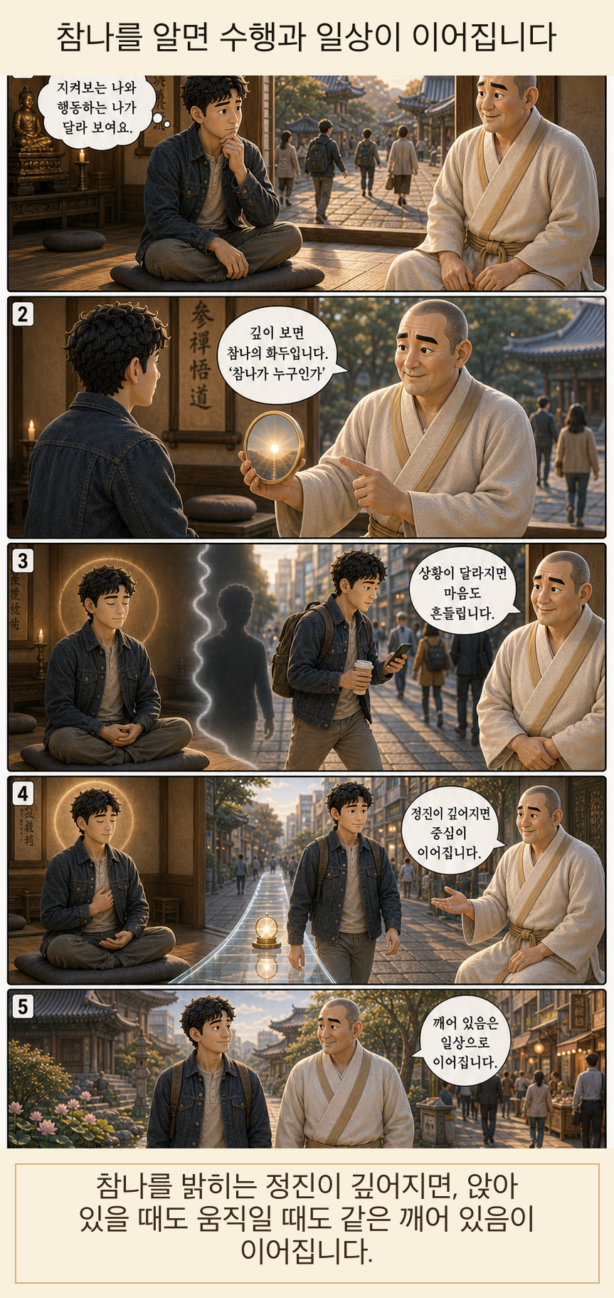 참나를 알면 수행과 일상이 이어집니다 웹툰