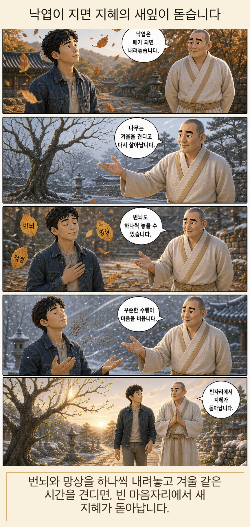 낙엽이 지면 지혜의 새잎이 돋습니다 웹툰