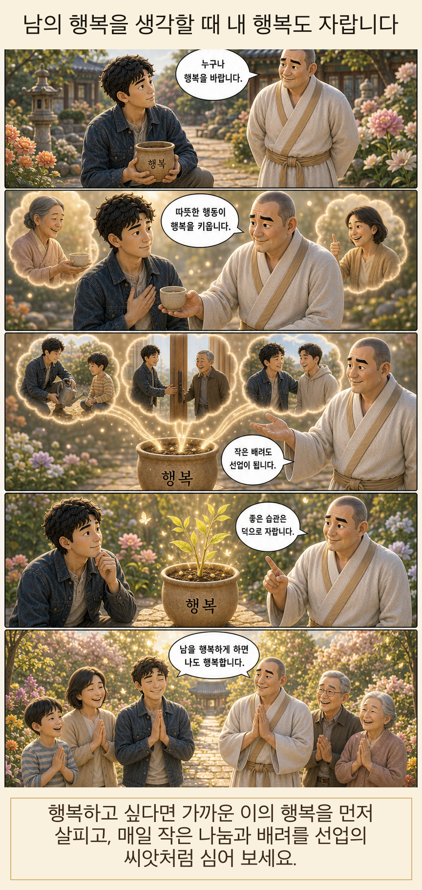 남의 행복을 생각할 때 내 행복도 자랍니다 웹툰