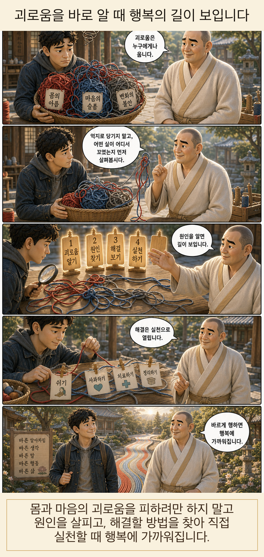괴로움을 바로 알 때 행복의 길이 보입니다 웹툰