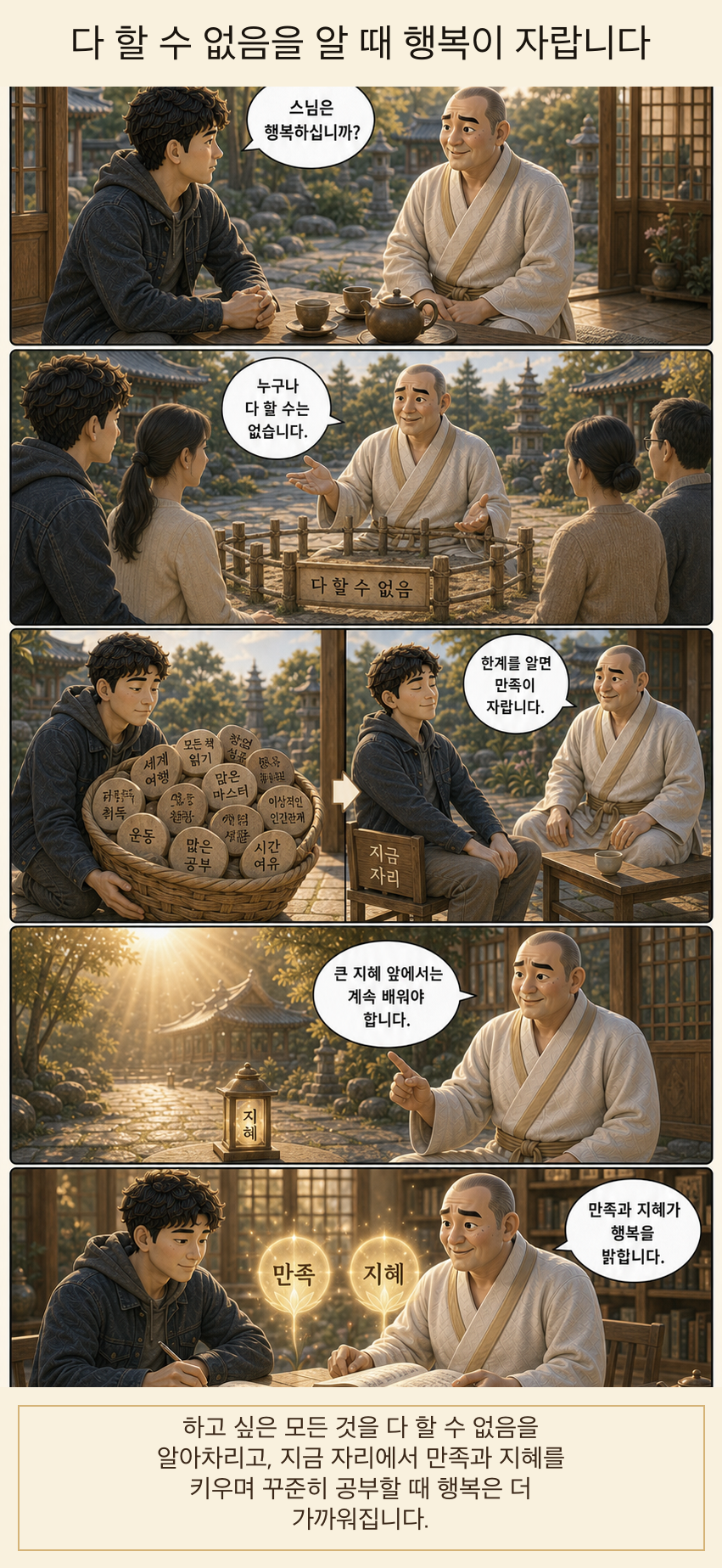 다 할 수 없음을 알 때 행복이 자랍니다 웹툰