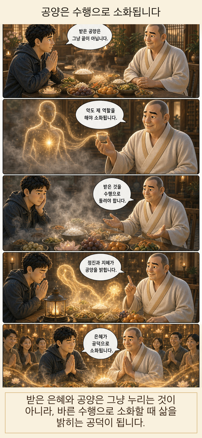 공양은 수행으로 소화됩니다 웹툰