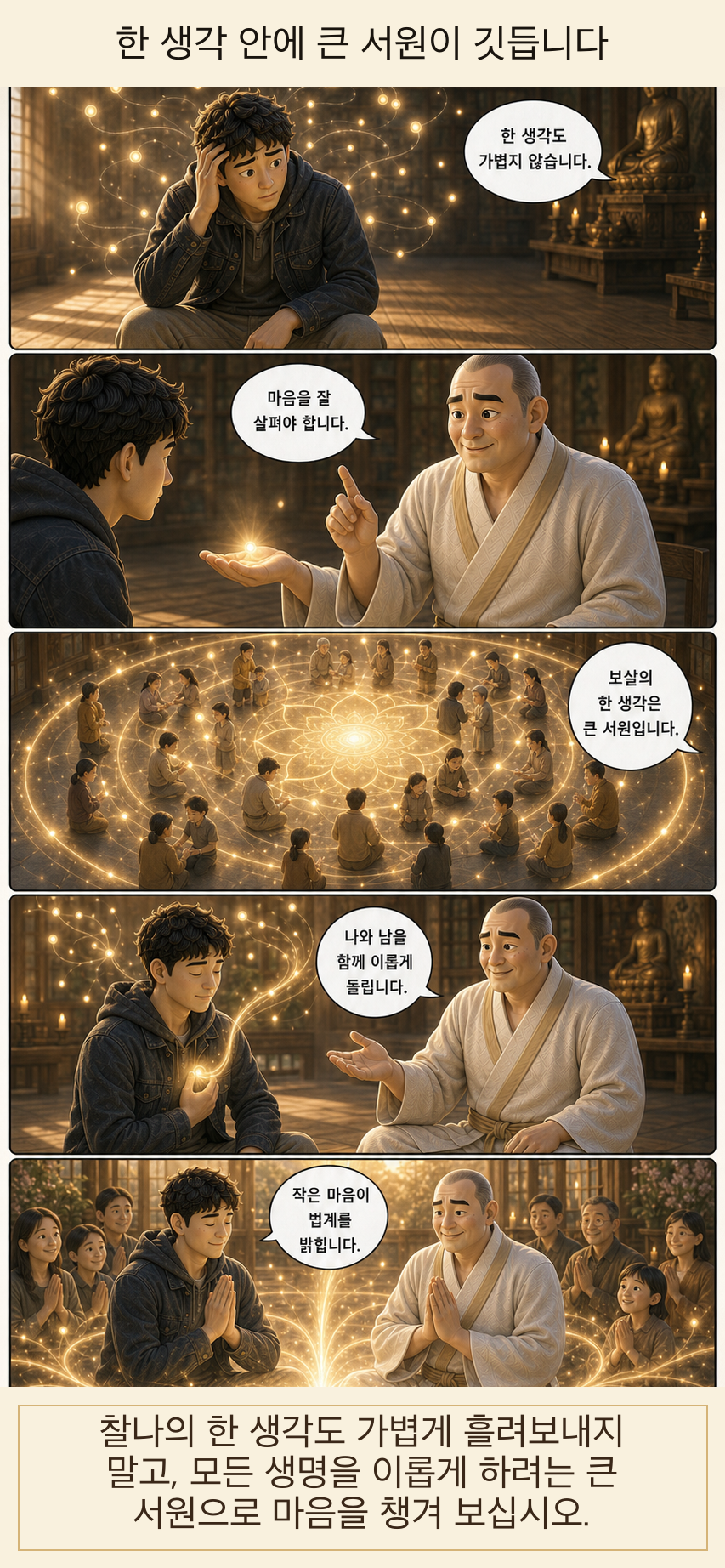 한 생각 안에 큰 서원이 깃듭니다 웹툰