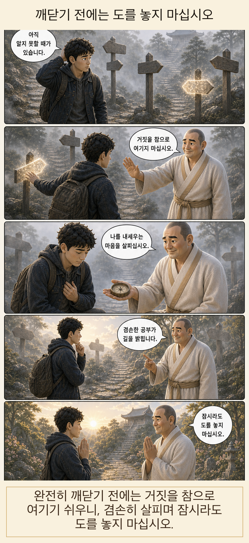 깨닫기 전에는 도를 놓지 마십시오 웹툰