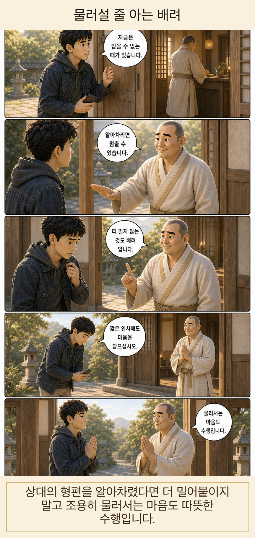 물러설 줄 아는 배려 웹툰