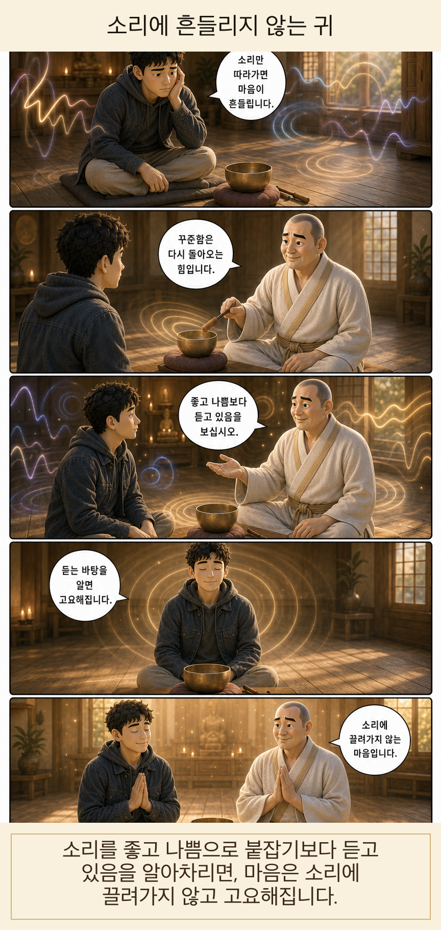 소리에 흔들리지 않는 귀 웹툰