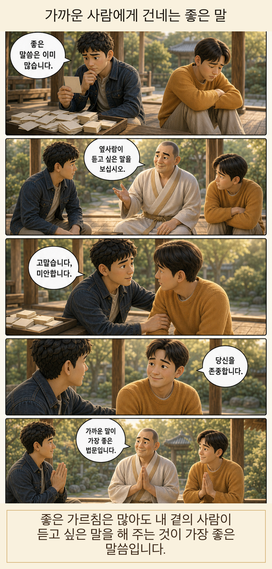 가까운 사람에게 건네는 좋은 말 웹툰