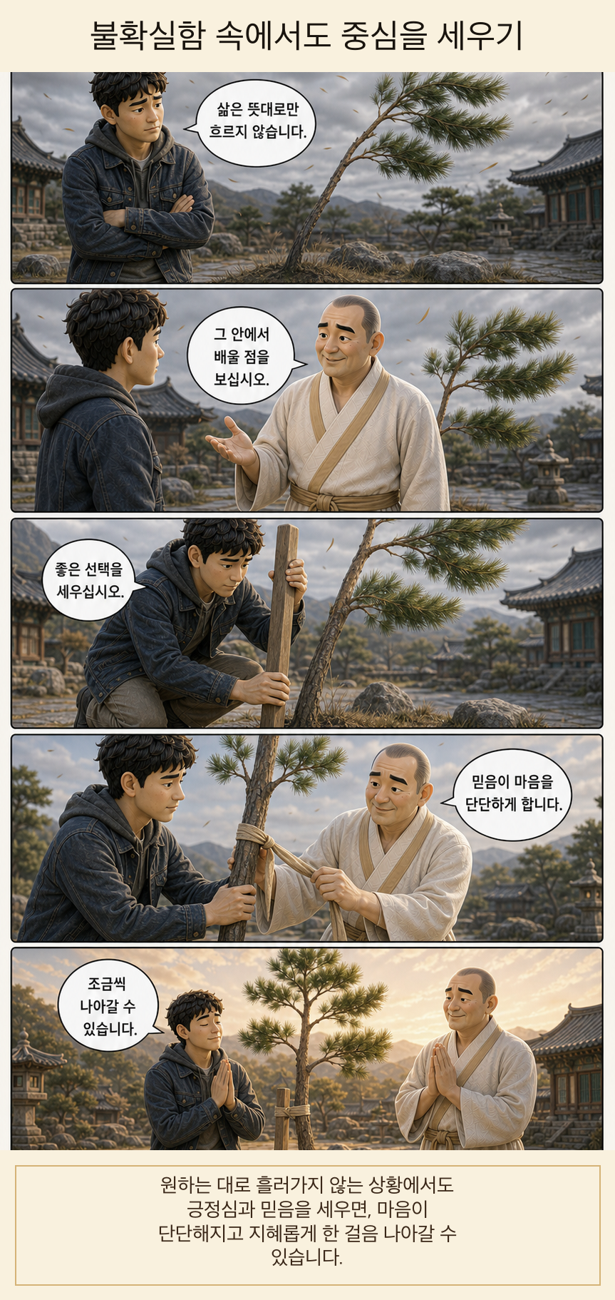 불확실함 속에서도 중심을 세우기 웹툰
