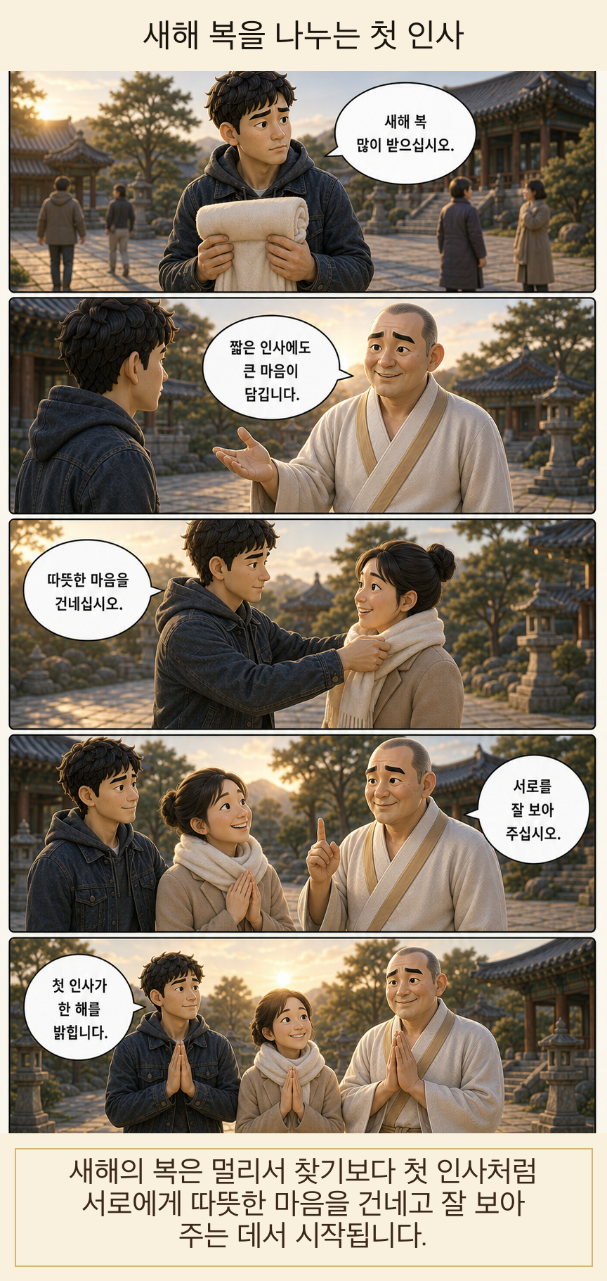새해 복을 나누는 첫 인사 웹툰