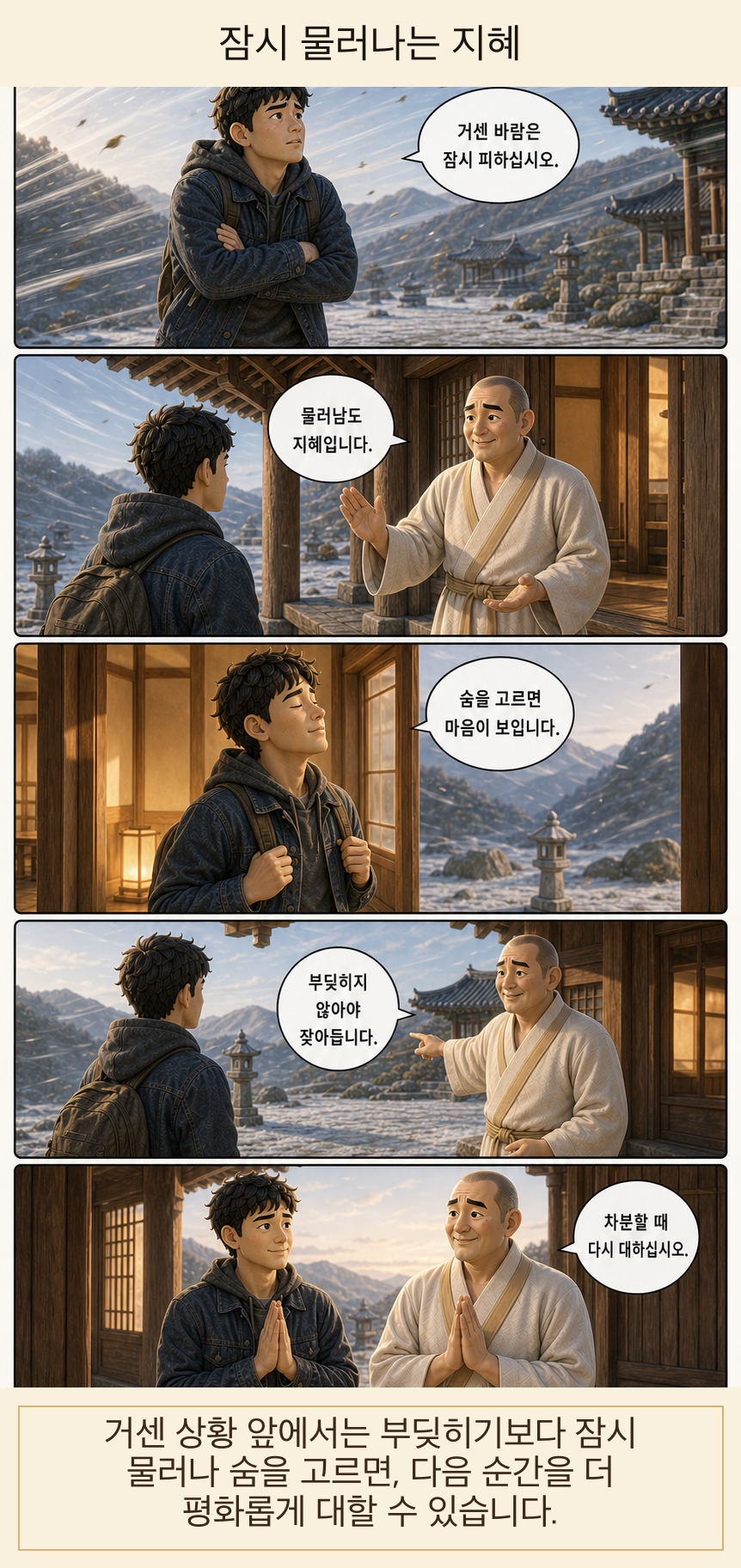 잠시 물러나는 지혜 웹툰