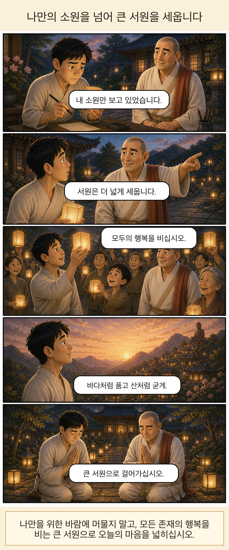 나만의 소원을 넘어 큰 서원을 세웁니다 웹툰
