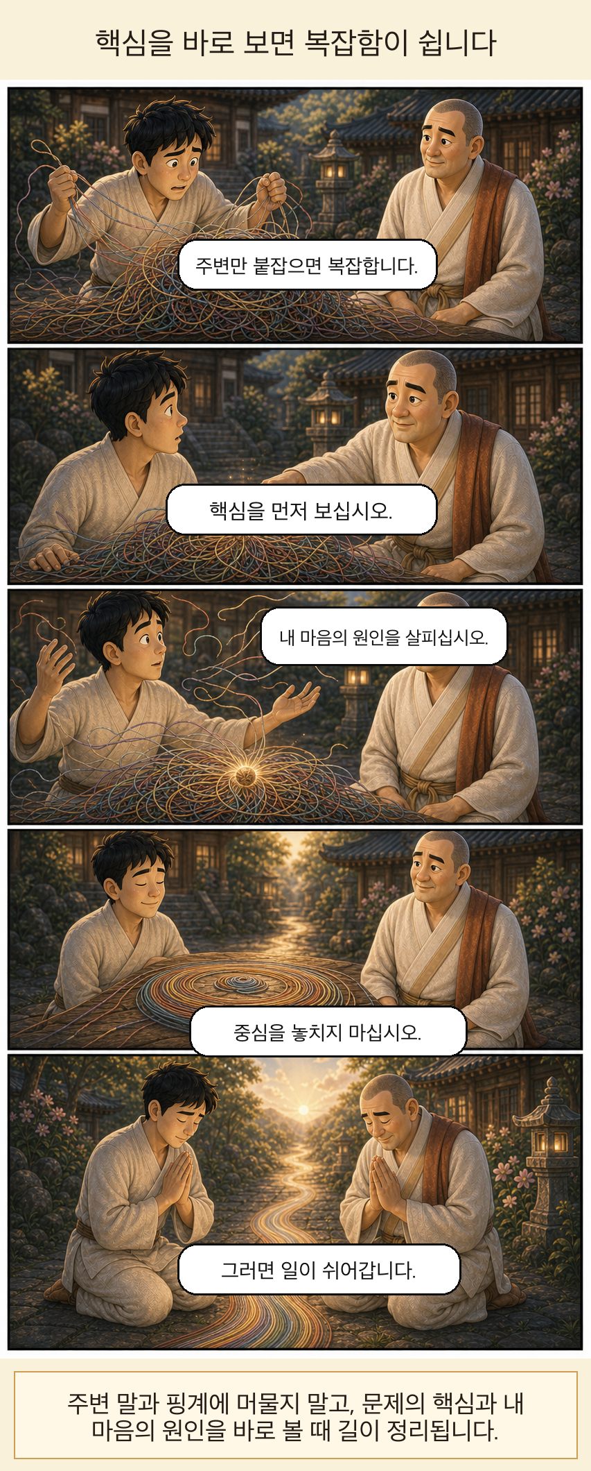 핵심을 바로 보면 복잡함이 쉰다 웹툰