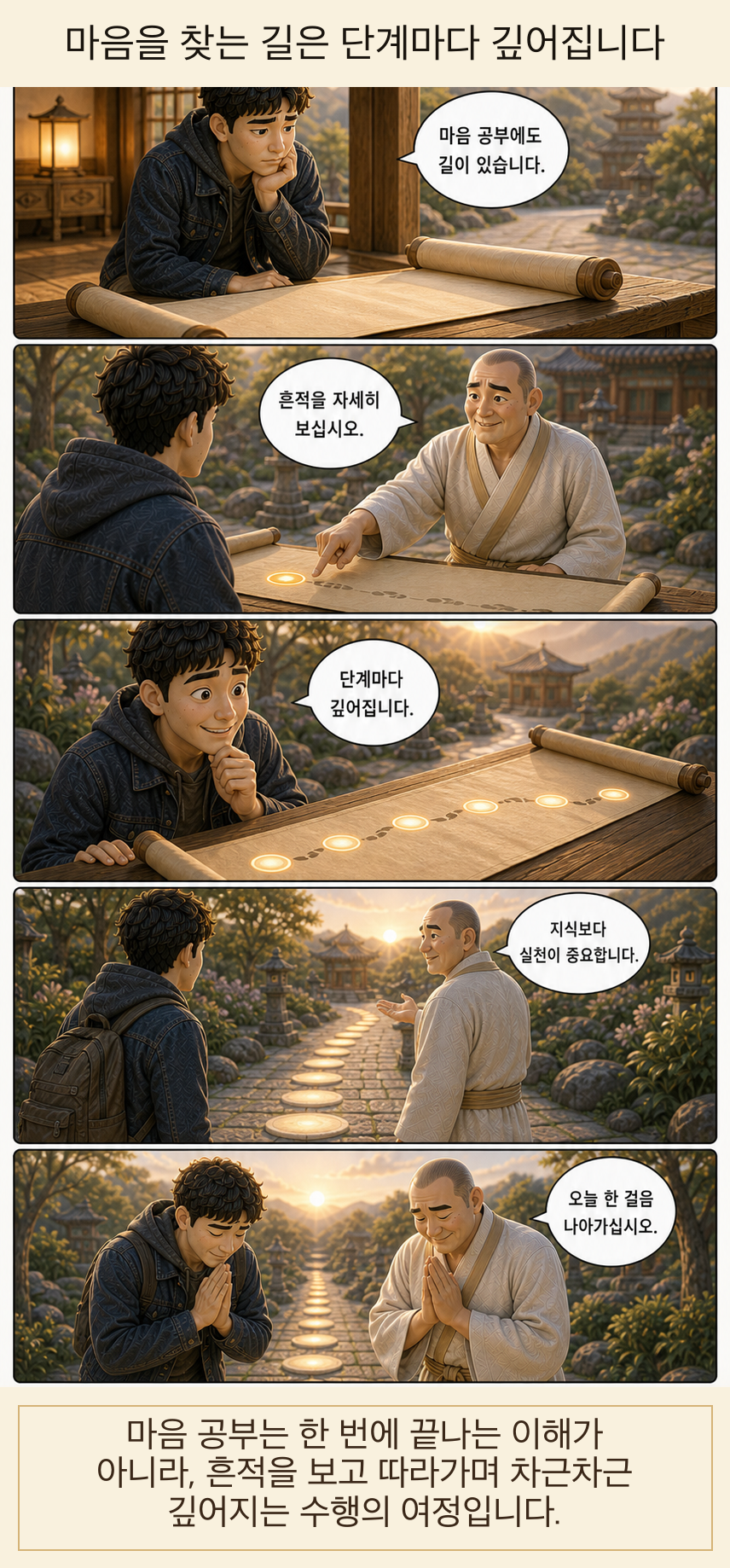 마음을 찾는 길은 단계마다 깊어집니다 웹툰