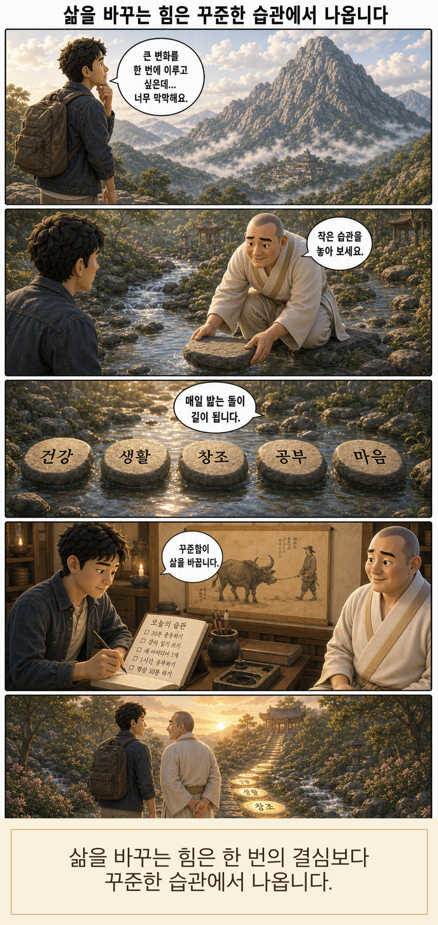 삶을 바꾸는 힘은 꾸준한 습관에서 나옵니다 웹툰