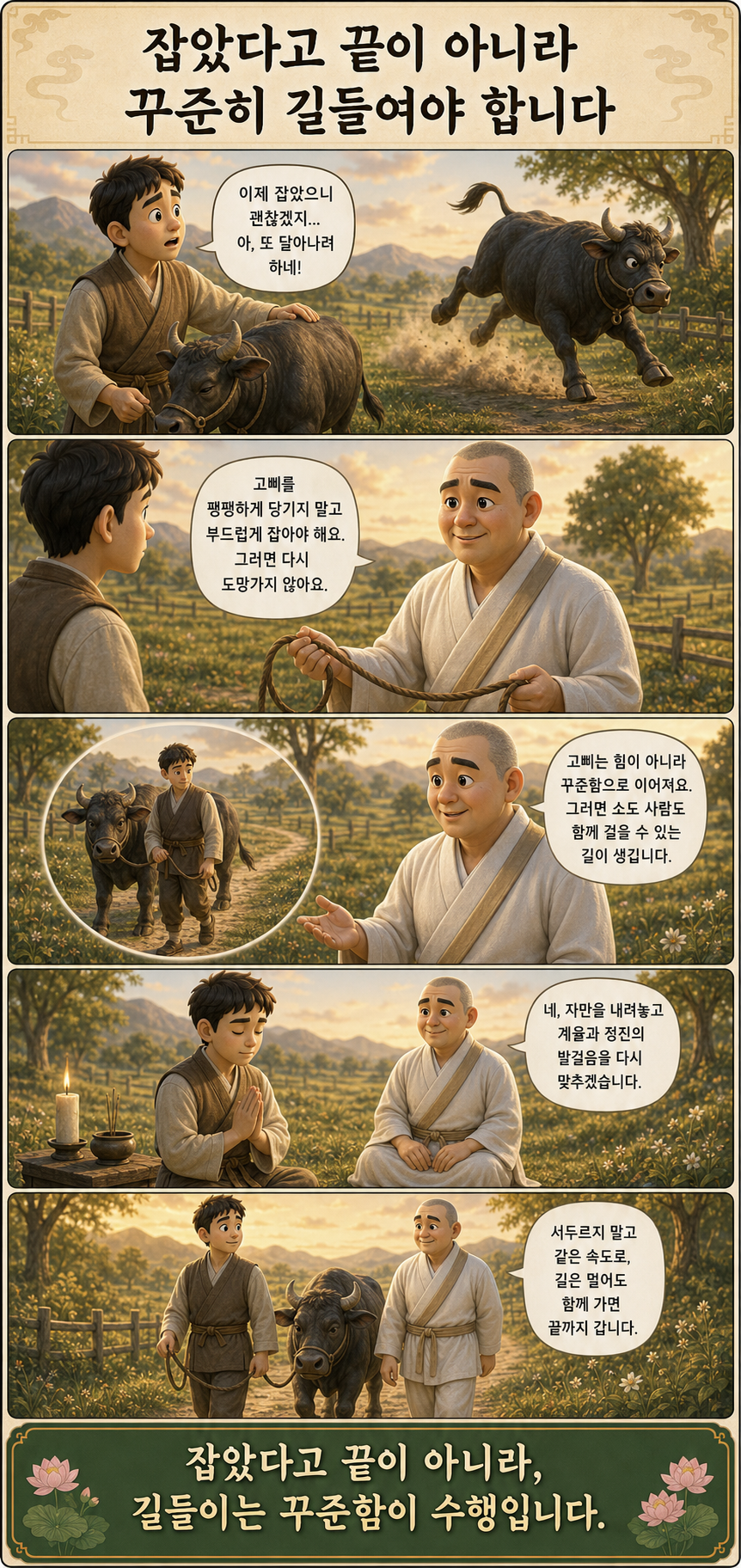 잡았다고 끝이 아니라 꾸준히 길들여야 합니다 웹툰