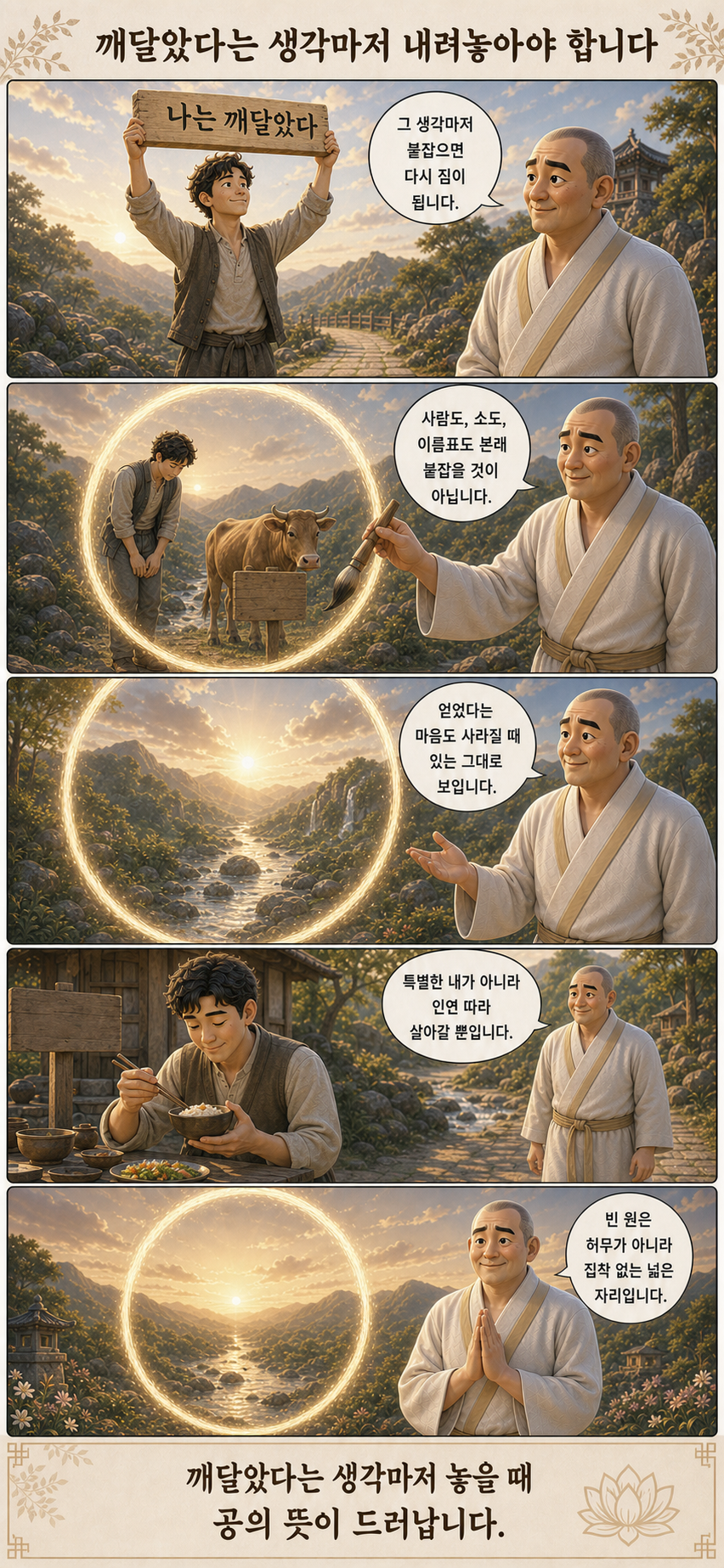 깨달았다는 생각마저 내려놓아야 합니다 웹툰