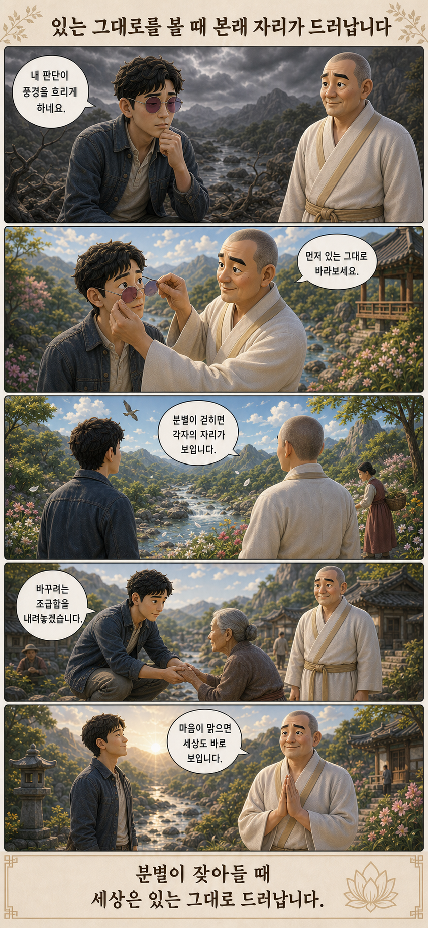 있는 그대로를 볼 때 본래 자리가 드러납니다 웹툰
