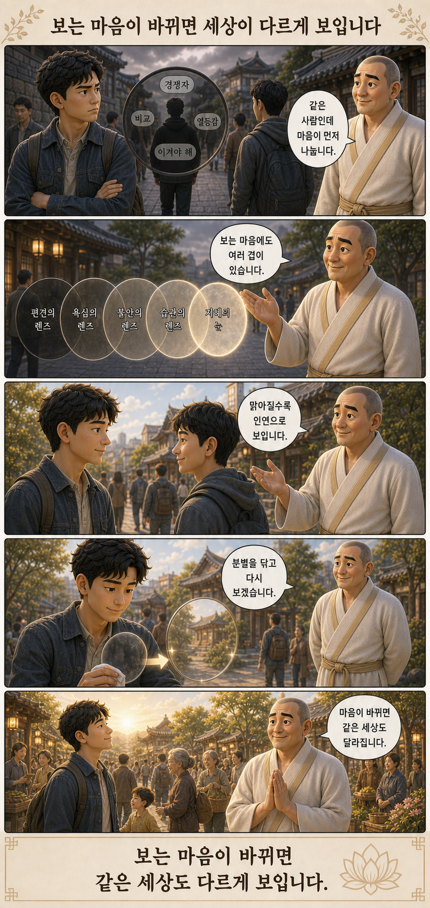 보는 마음이 바뀌면 세상이 다르게 보입니다 웹툰