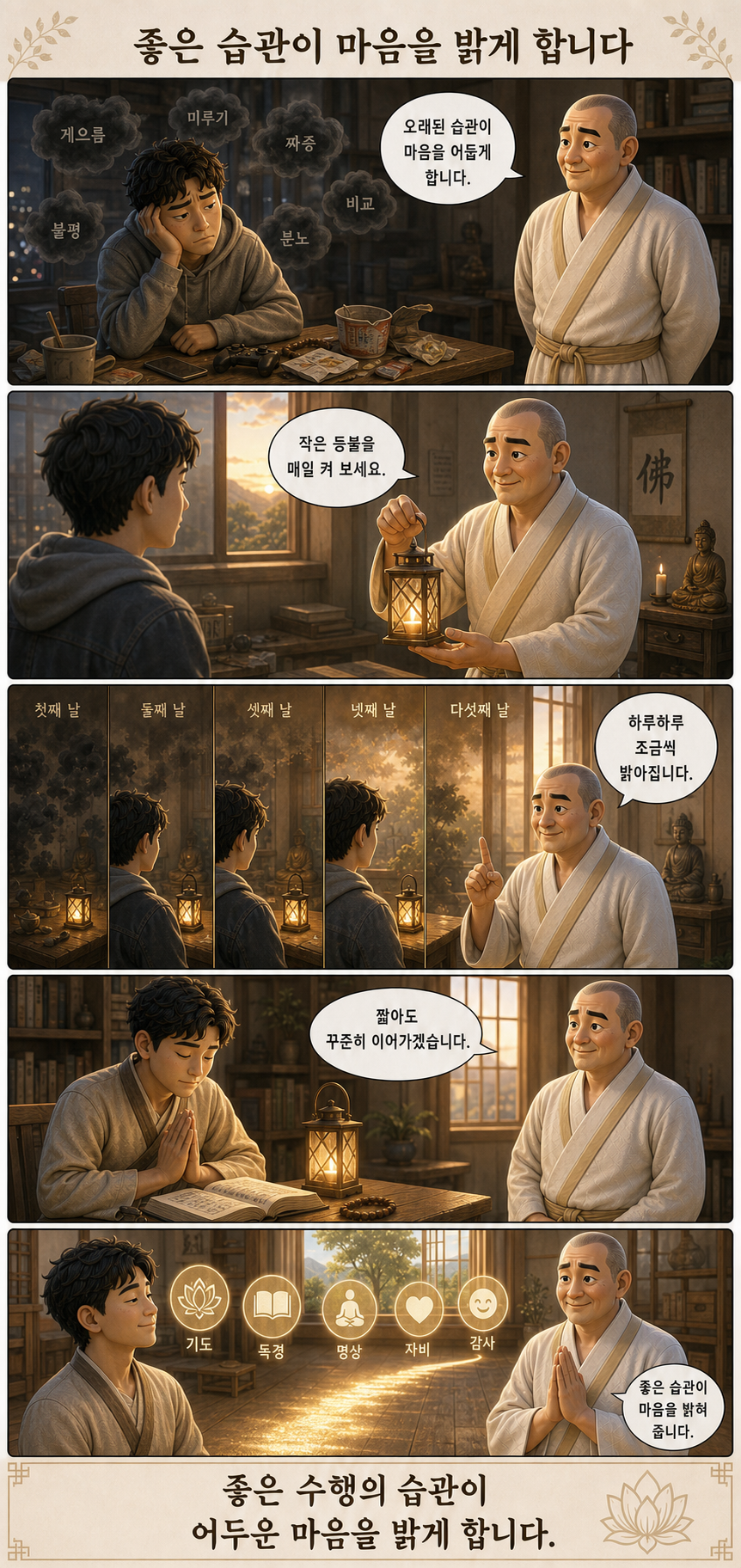 좋은 습관이 마음을 밝게 합니다 웹툰