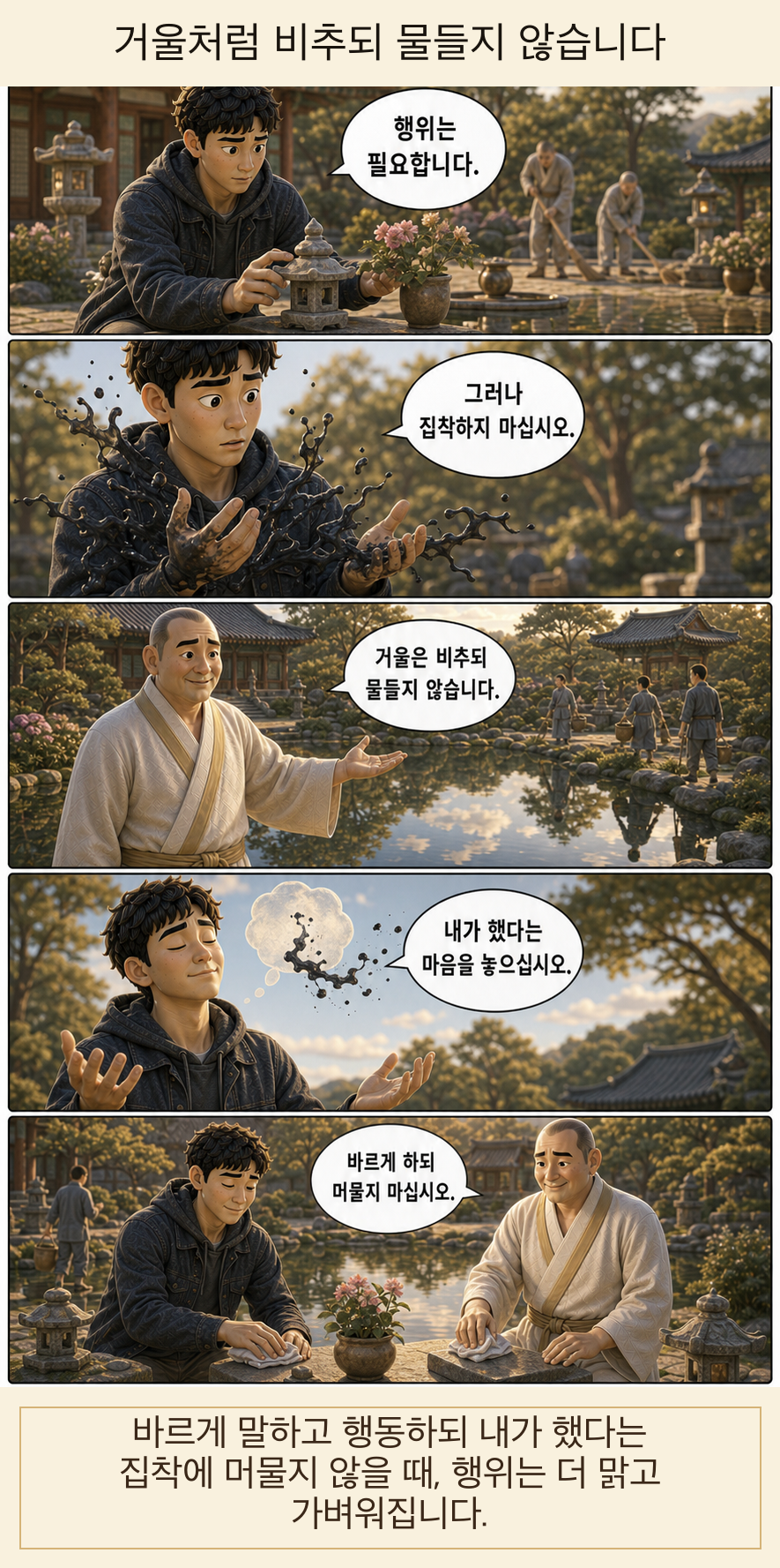 행하되 머무르지 않는 마음 웹툰