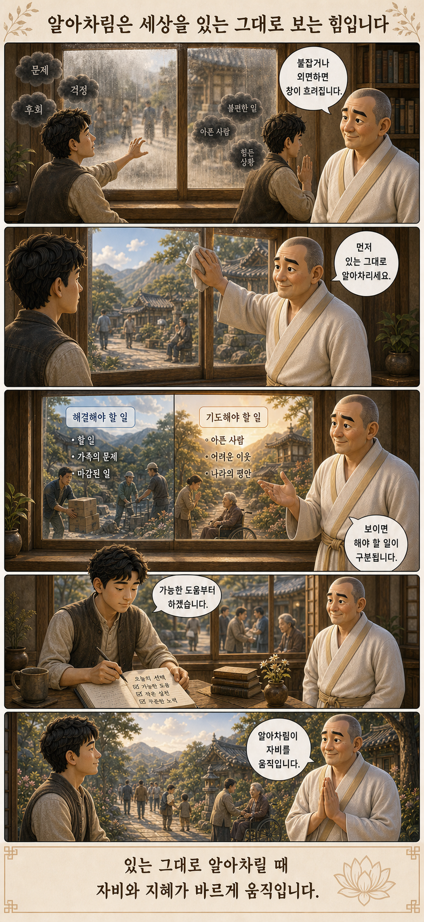 알아차림은 세상을 있는 그대로 보는 힘입니다 웹툰