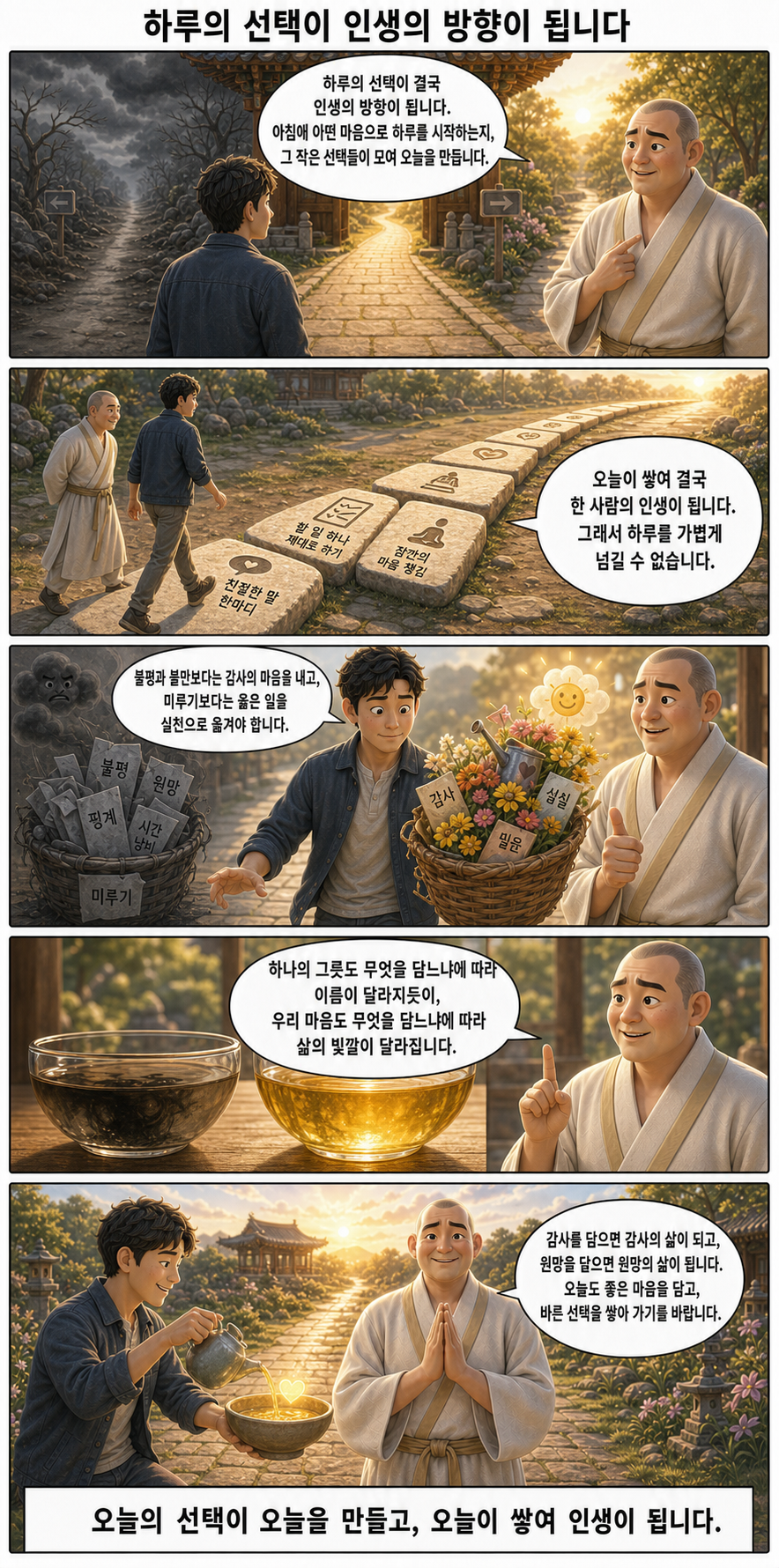 하루의 선택이 인생을 만듭니다 웹툰