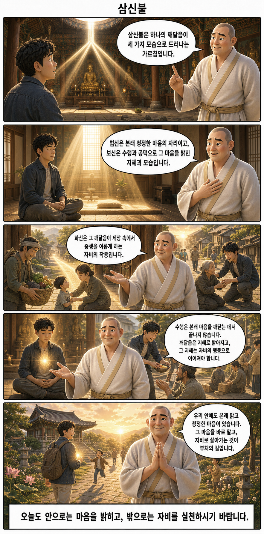 깨달음은 자비의 실천으로 이어져야 합니다 웹툰