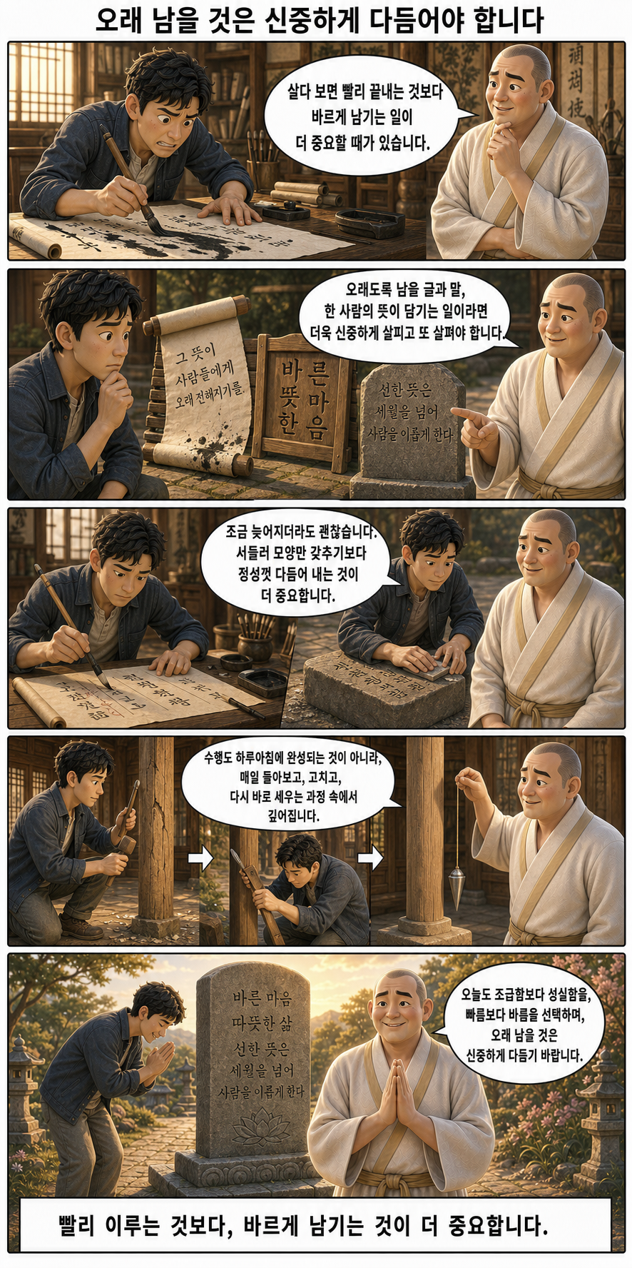 오래 남을 것은 신중하게 다듬어야 합니다 웹툰