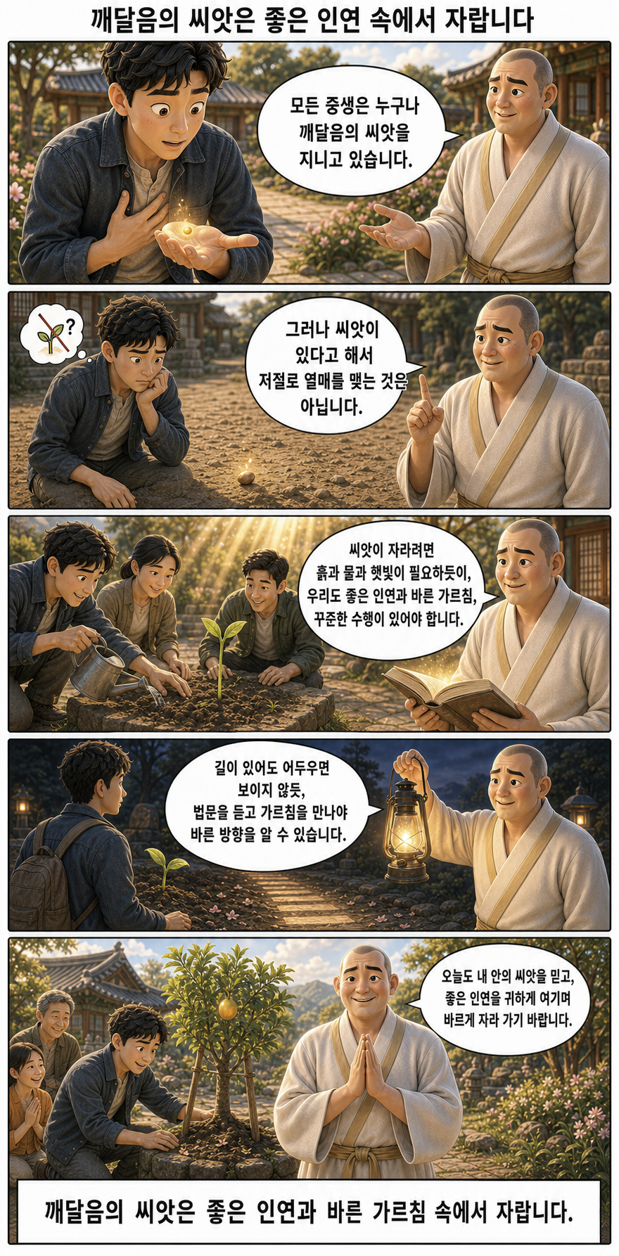 깨달음의 씨앗은 좋은 인연 속에서 자랍니다 웹툰