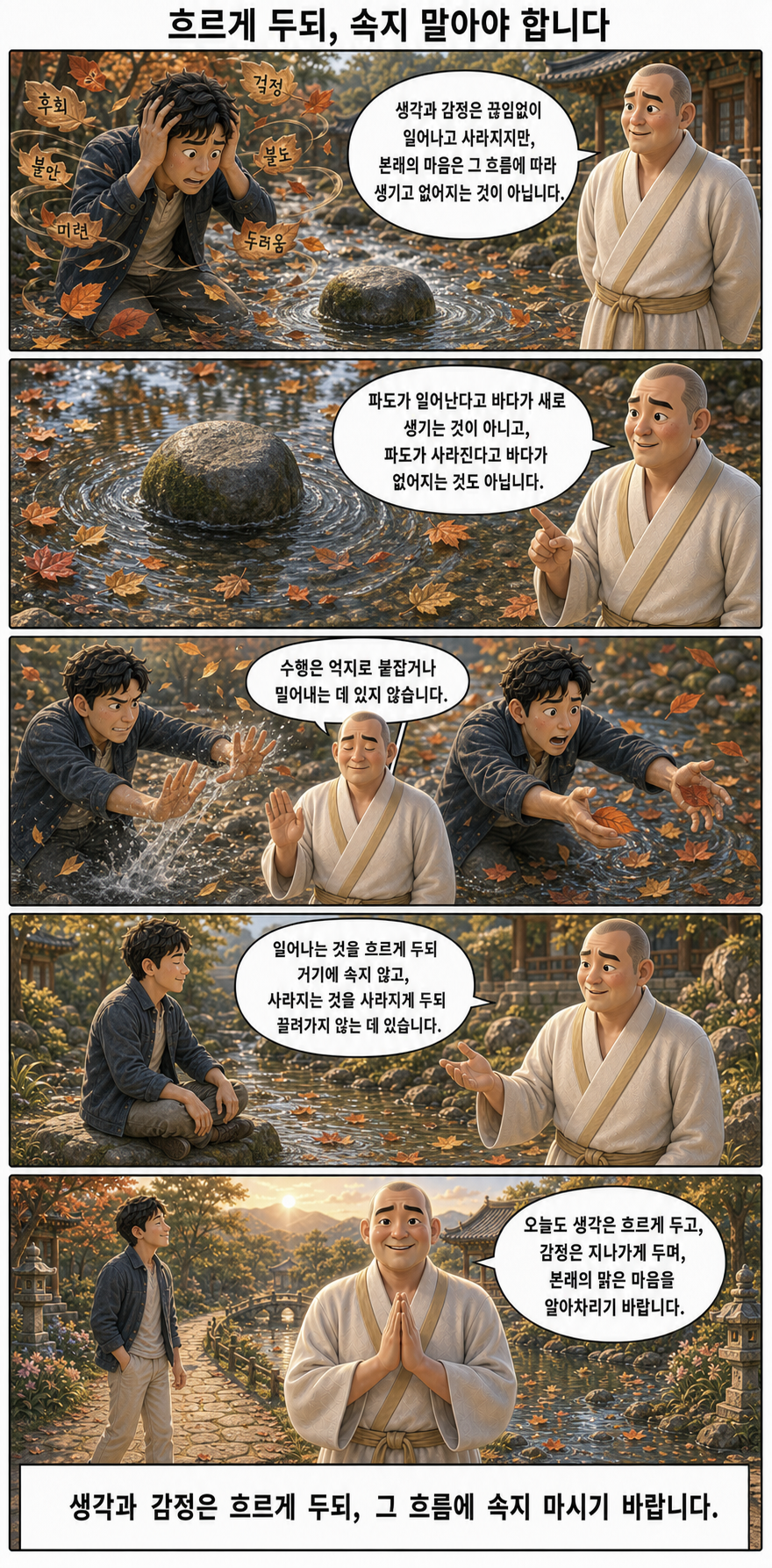 흐르게 두되, 속지 말아야 합니다 웹툰