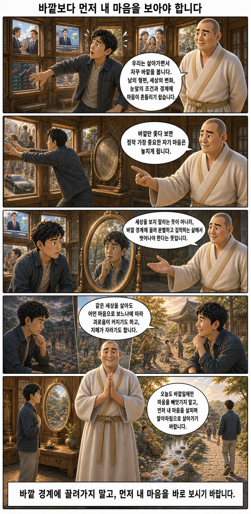 바깥 경계보다 먼저 내 마음을 보아야 합니다 웹툰