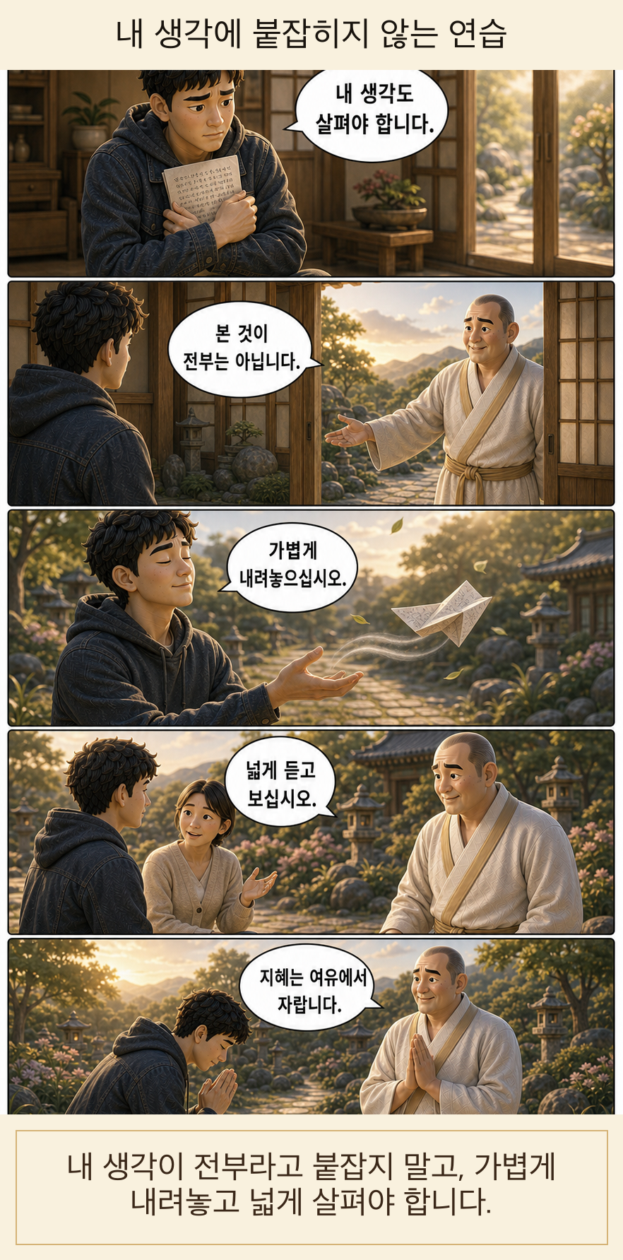 내 생각에 붙잡히지 않는 연습 웹툰