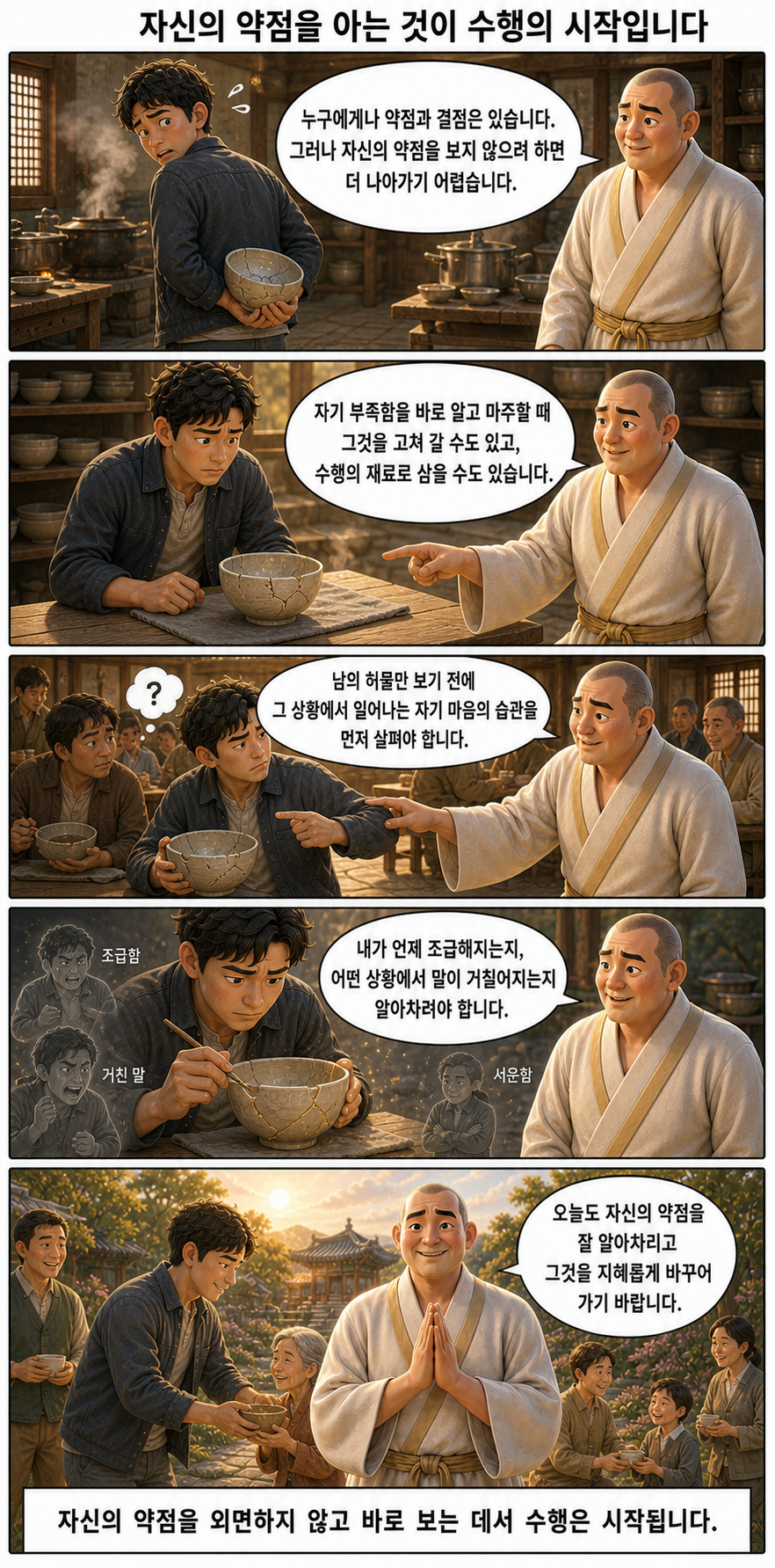 자신의 약점을 아는 것이 수행의 시작입니다 웹툰