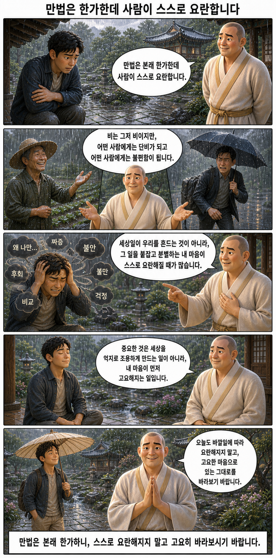 만법은 한가한데 사람이 스스로 요란합니다 웹툰