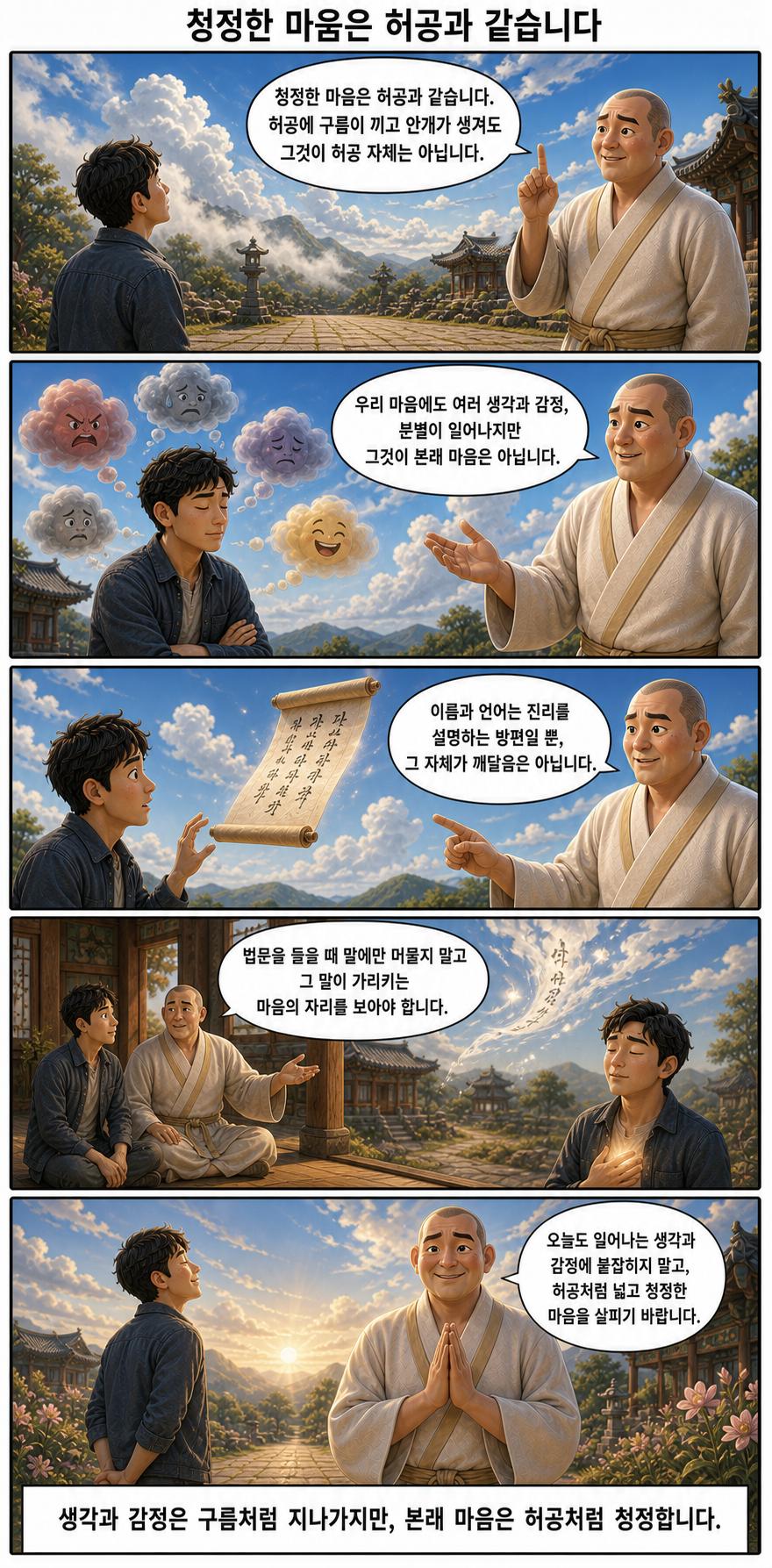 청정한 마음은 허공과 같습니다 웹툰