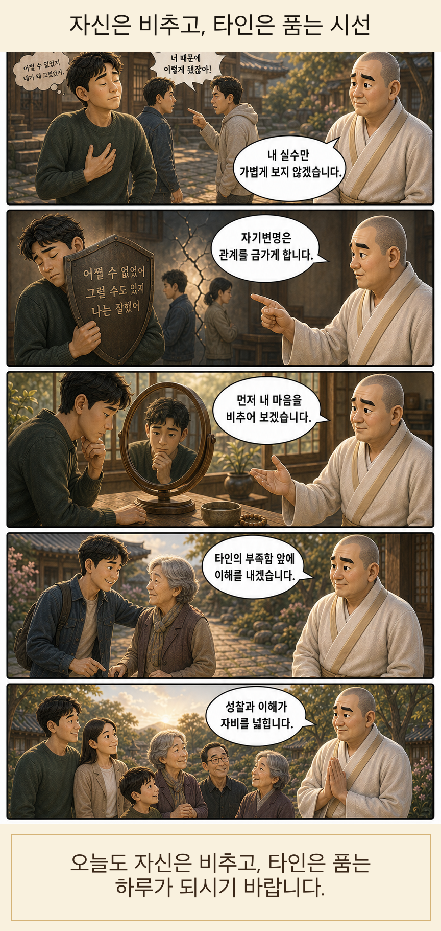 자신은 비추고, 타인은 품는 시선 웹툰