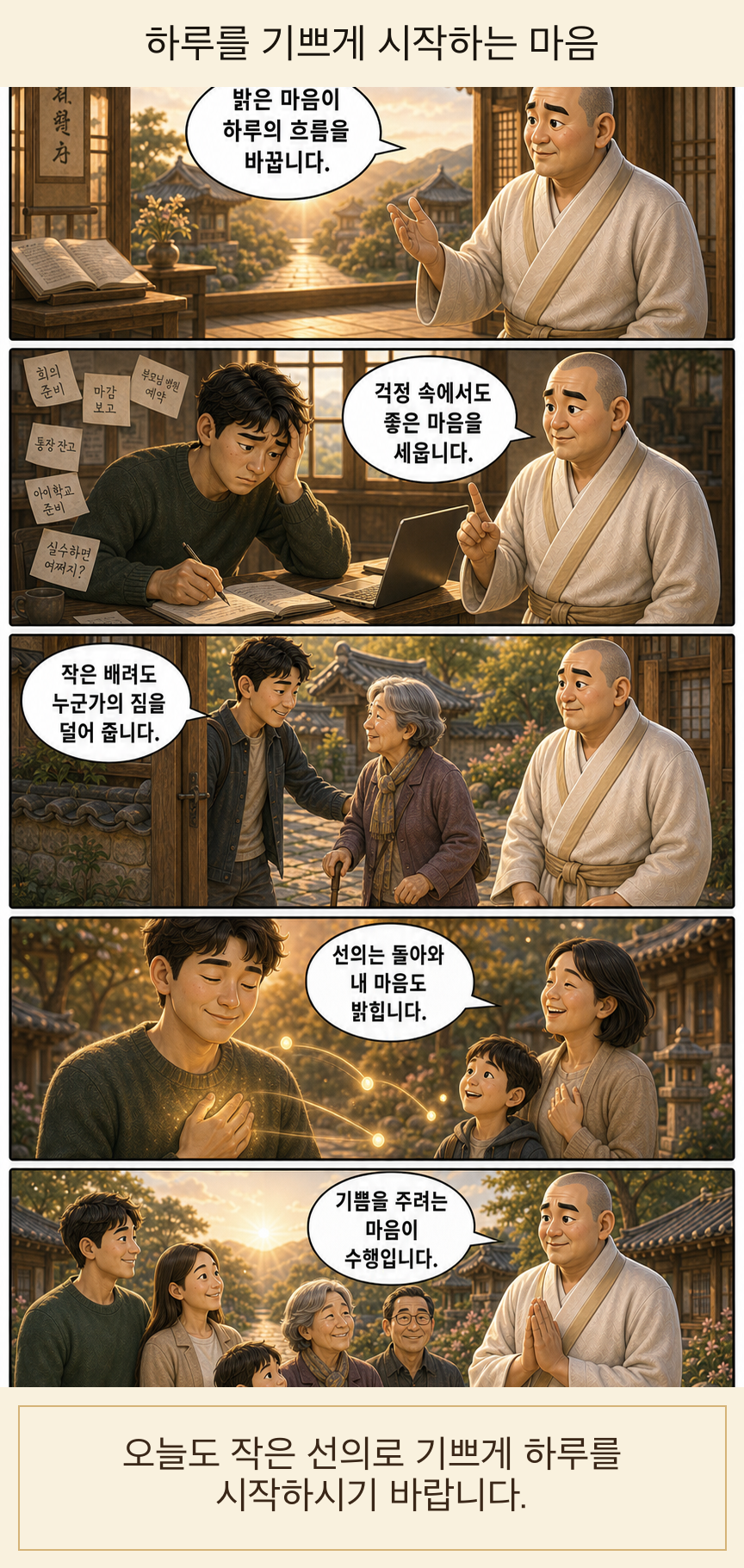 하루를 기쁘게 시작하는 마음 웹툰