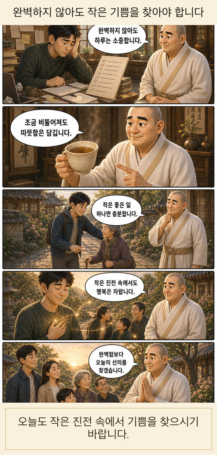 완벽하지 않아도 작은 기쁨을 찾아야 합니다 웹툰