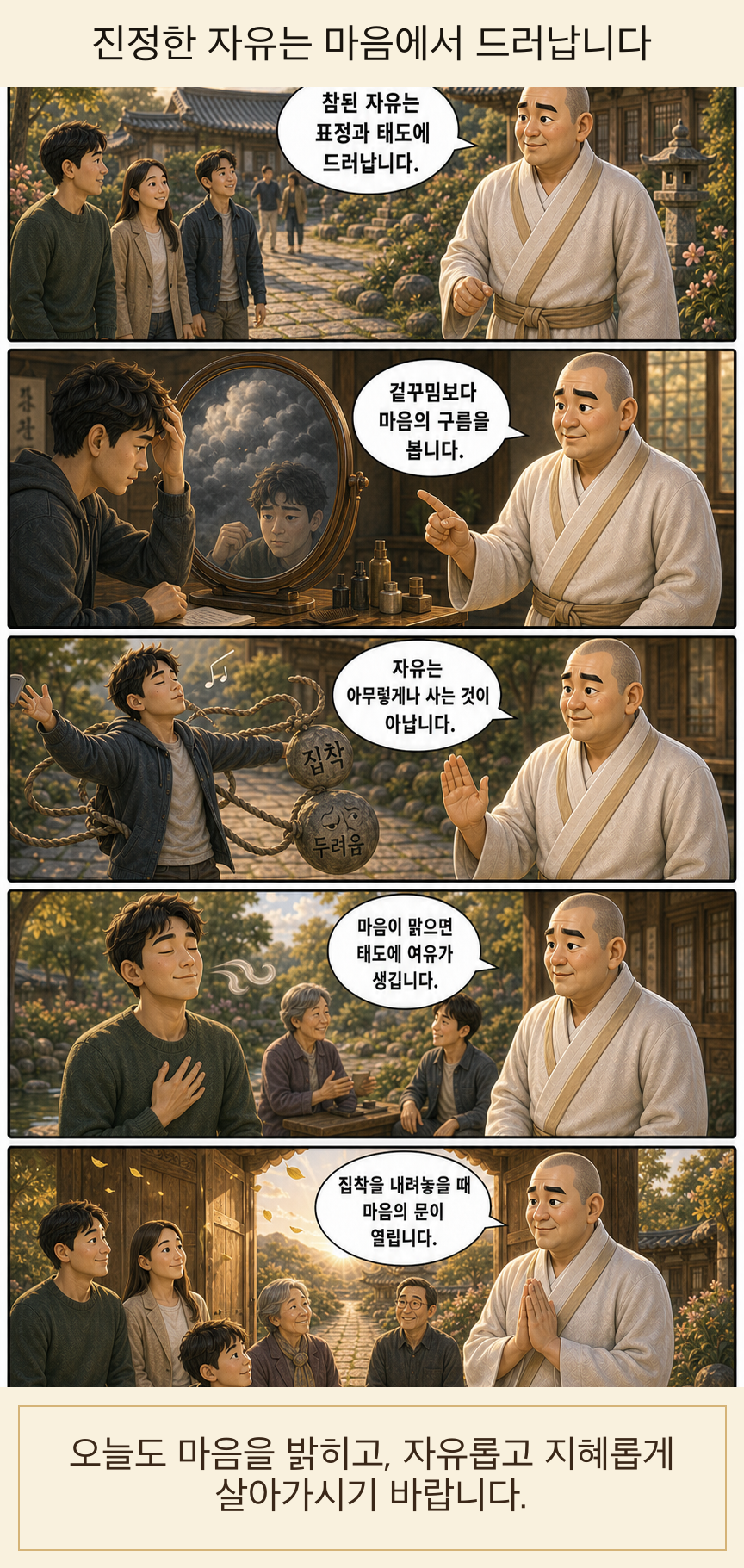 진정한 자유는 마음에서 드러납니다 웹툰