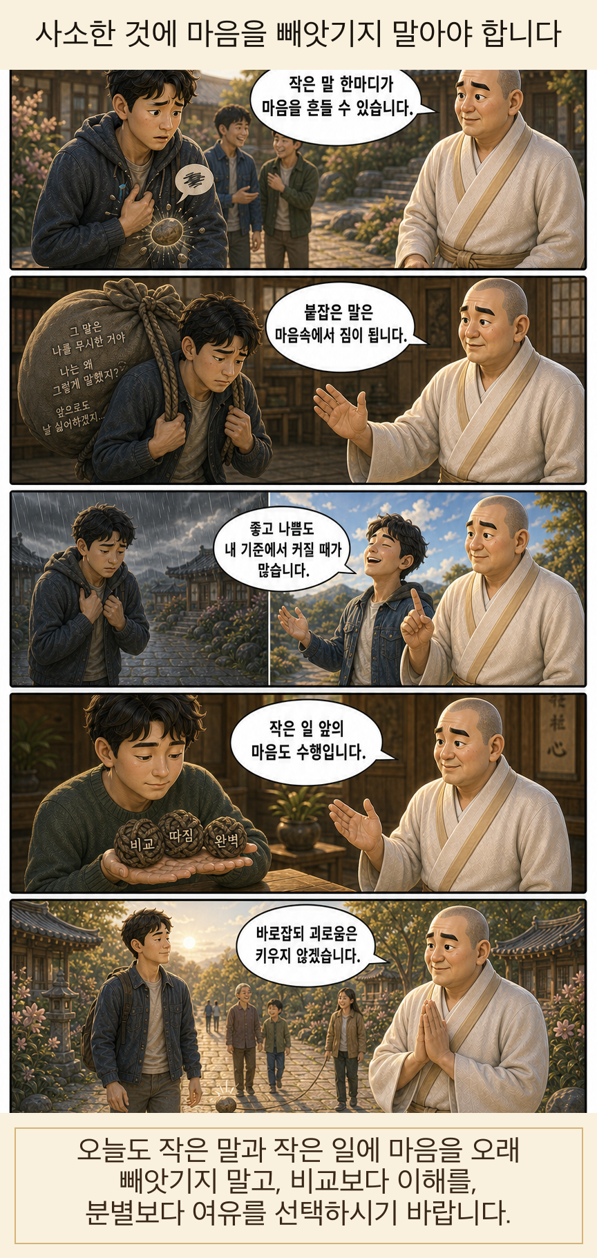 사소한 것에 마음을 빼앗기지 말아야 합니다 웹툰