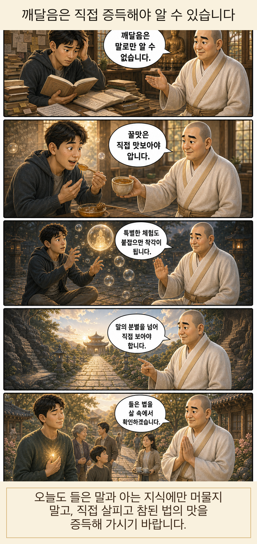 깨달음은 직접 증득해야 알 수 있습니다 웹툰