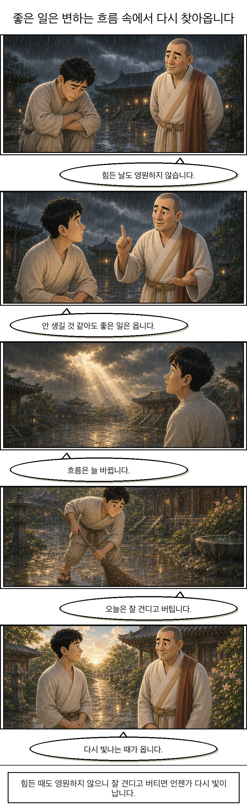 좋은 일은 변하는 흐름 속에서 다시 찾아옵니다 웹툰