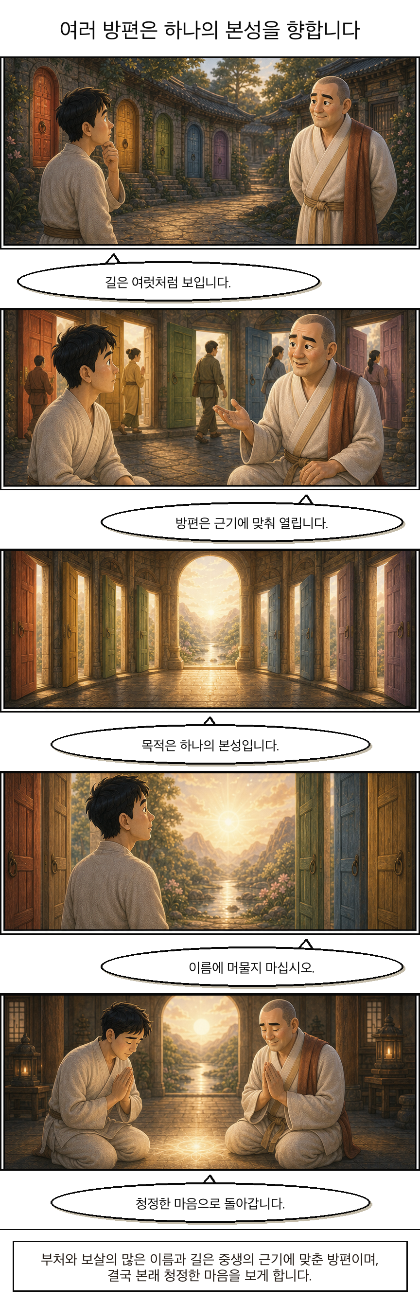 여러 방편은 하나의 본성을 향합니다 웹툰