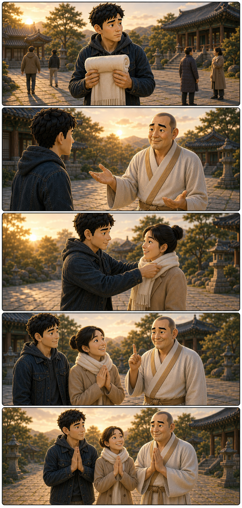 새해 복을 나누는 첫 인사 카툰