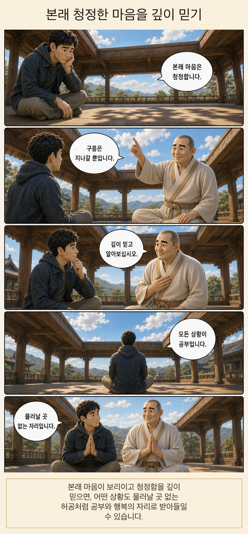 본래 청정한 마음을 깊이 믿기 카툰