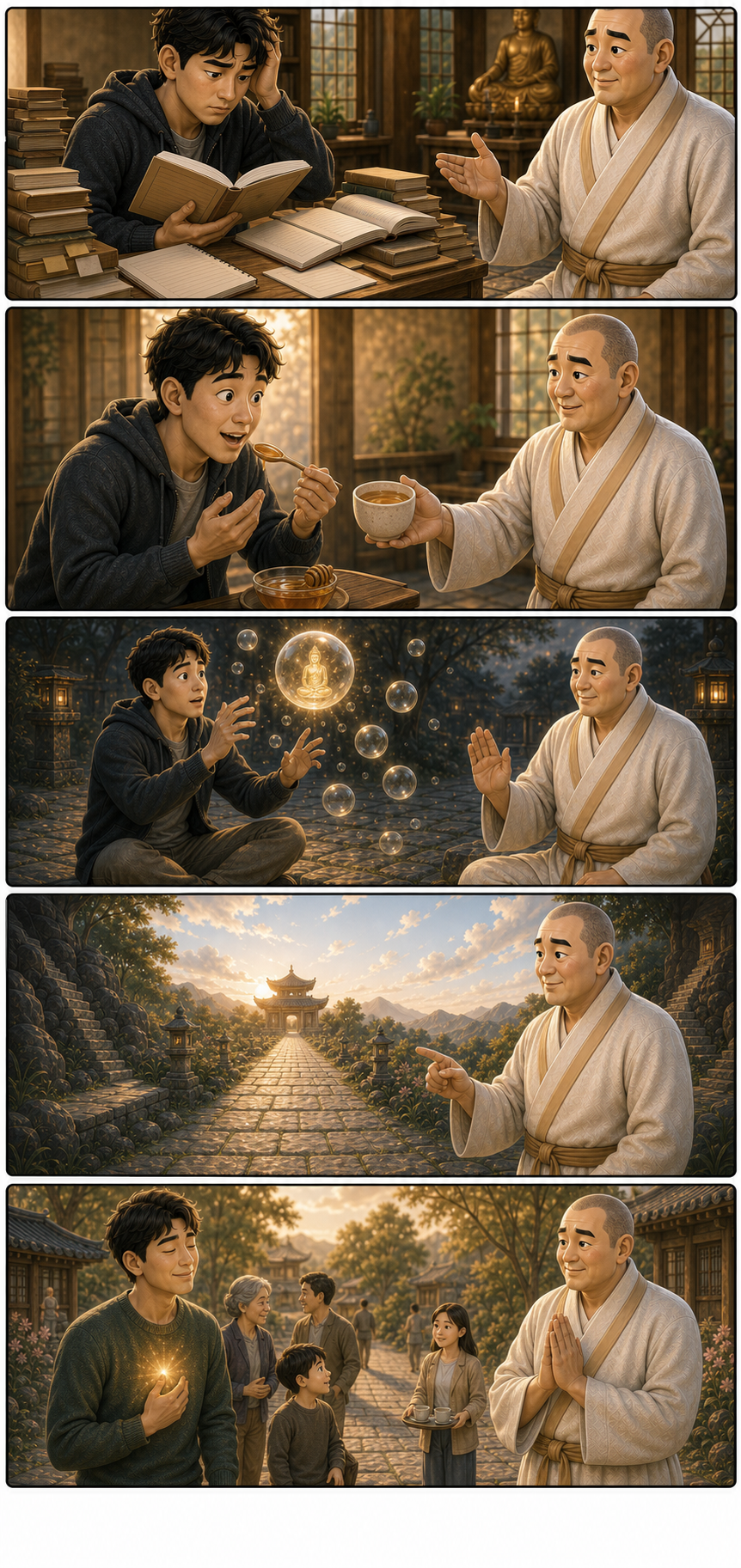 깨달음은 직접 증득해야 알 수 있습니다 카툰