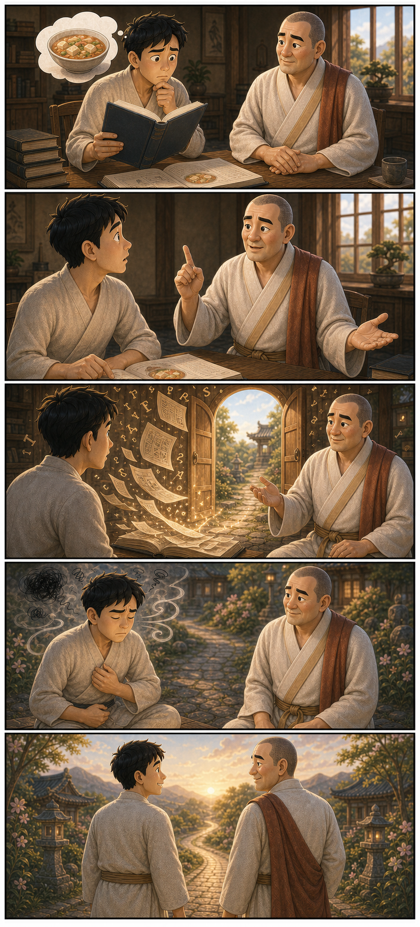 들은 지혜를 실제 경험으로 확인해야 합니다 카툰
